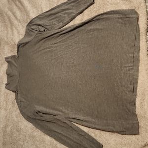 J Jill Luxe Supima turtleneck tunic gray grey Medium M Petite P MP
